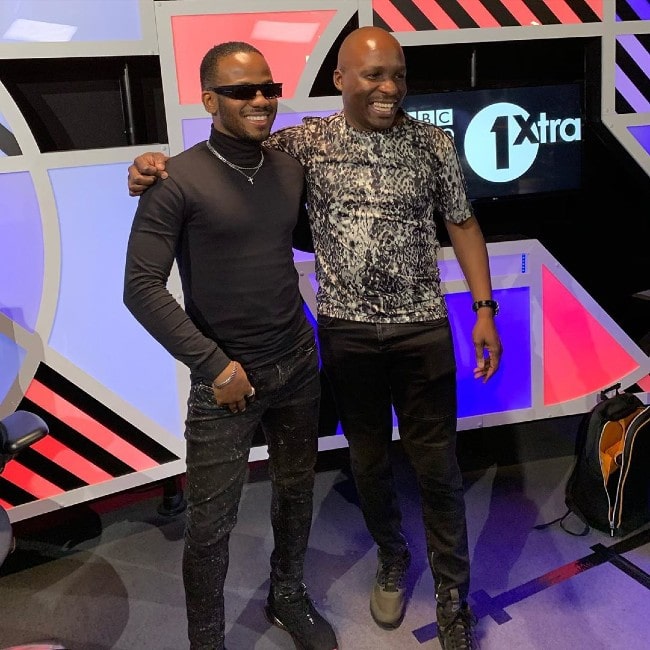 Korede Bello with DJ Edu as seen in February 2020