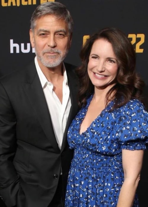 Kristin Davis and fellow actor George Clooney, as seen in May 2019