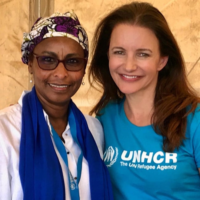 Kristin Davis during a UNHCR mission in Kenya in August 2019