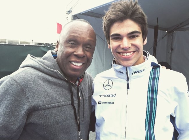 Lance Stroll and Canadian Olympic Gold Medalist Bruny Surin, as seen in June 2016