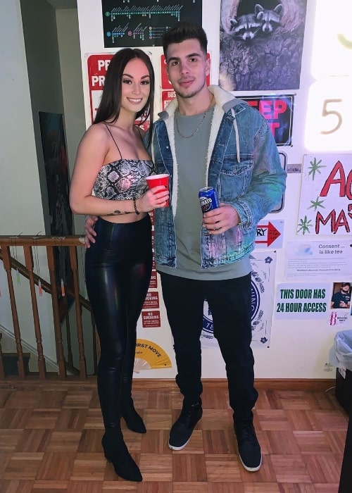 Logan Fabbro as seen while posing for a picture alongside Anthony Galati in November 2019