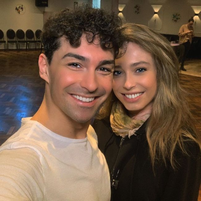 Loiza Lamers seen with her dance partner Andrzej Cibis in February 2020