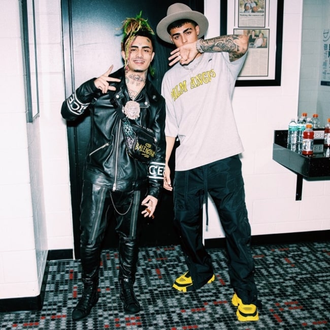 Lunay as seen in a picture taken with fellow rapper Lil Pump in December 2019