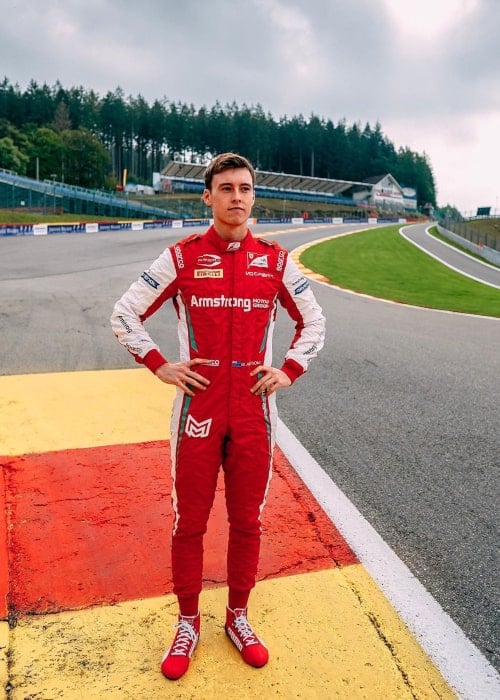 Marcus Armstrong at the Circuit de Spa-Francorchamps in Belgium on the sidelines of a FIA Formula 3 Championship race in August 2019