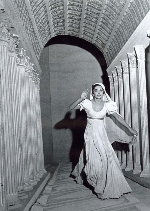 Maria Callas as Giulia in the Opera La Vestale, by Gaspare Spontini, 1954