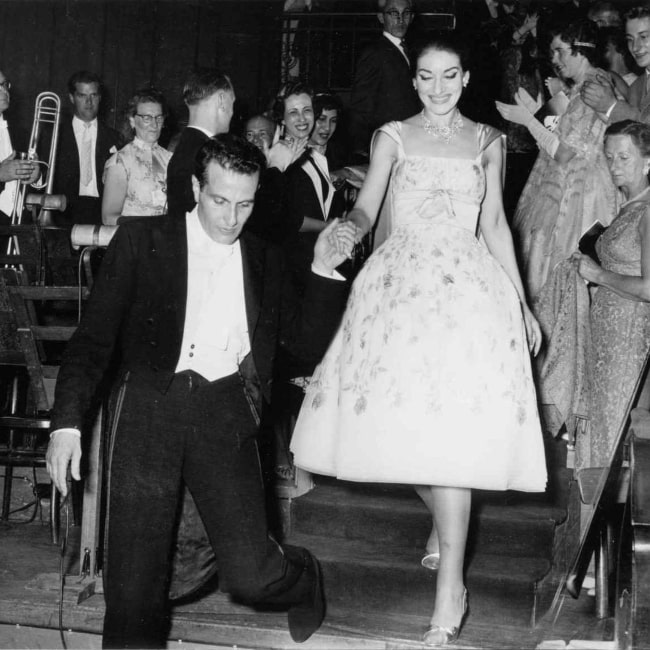 Maria Callas in the Concertgebouw accompanied by conductor Nicola Rescigno, July 11, 1959