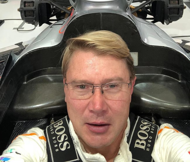 Mika Häkkinen in an Instagram selfie from October 2019