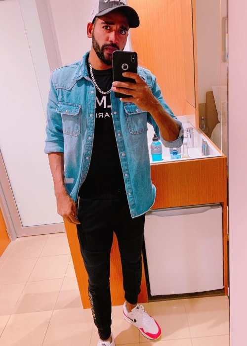 Mohammed Siraj as seen in a selfie taken in Cathedral Square, Christchurch in February 2020