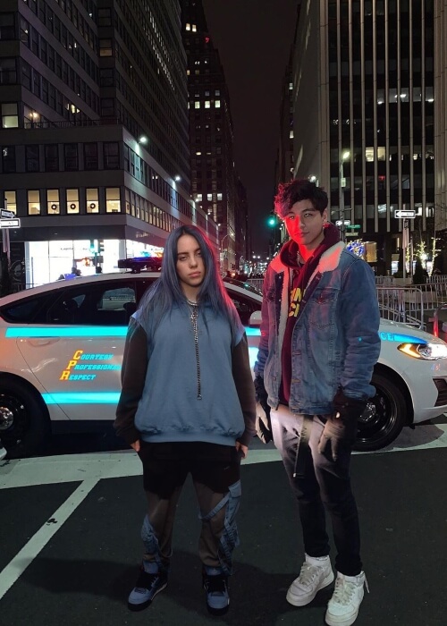 Mychaelade as seen in a picture taken with Billie Eilish in New York City, New York in January 2019