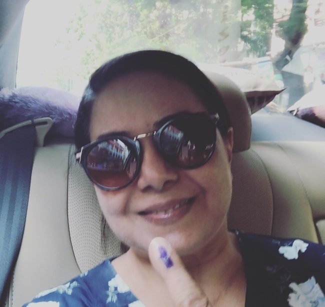 Neelu Vaghela in April 2019 urging everyone to vote