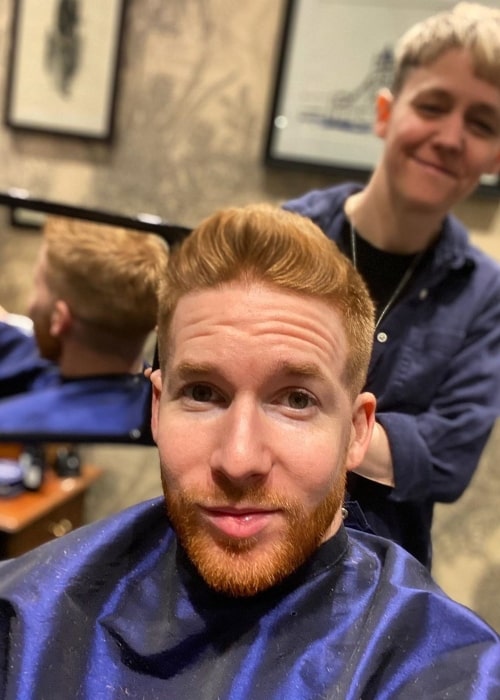 Neil Jones as seen in a selfie taken in Murdock London in March 2020