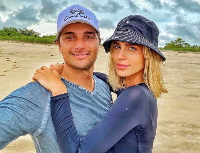 Nelson Piquet Jr. and Gabriella Borges as seen in February 2020