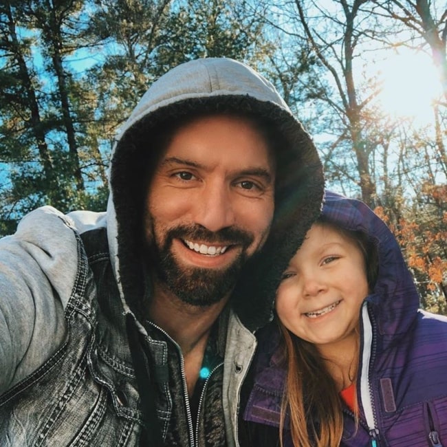 Nick Groff as seen in a selfie with his daughter Chloe in December 2019