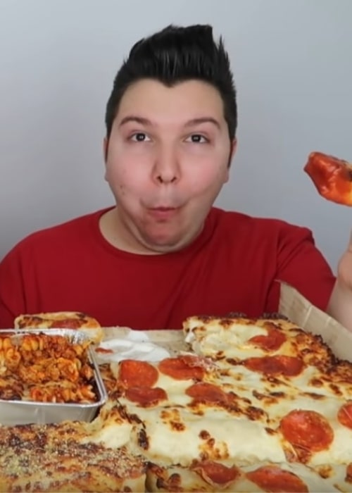 Nikocado Avacado as seen in a screenshot taken from his video This is why Orlin left me.....Pizza hut Mukbang that was uploaded to his channel on February 10, 2020