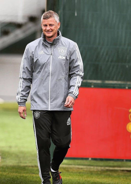 Ole Gunnar Solskjær during a Manchester United training session in September 2019
