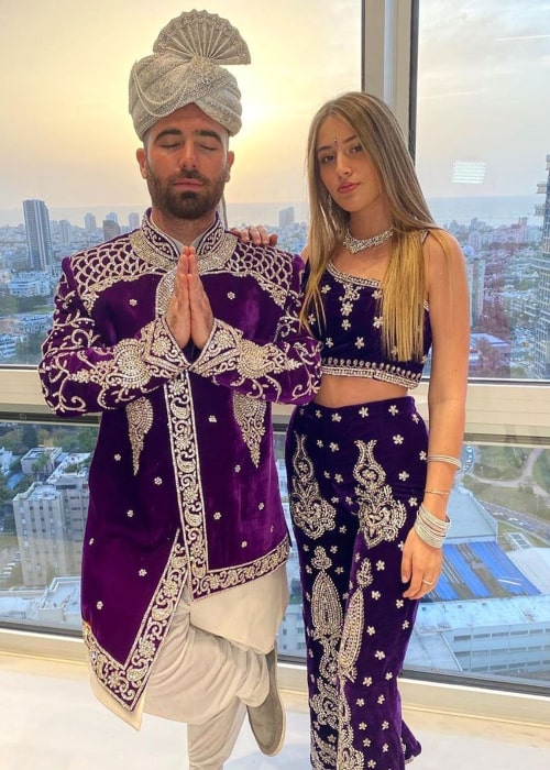 Omer Adam and Sheerelle Toledano, during a trip to India in March 2020