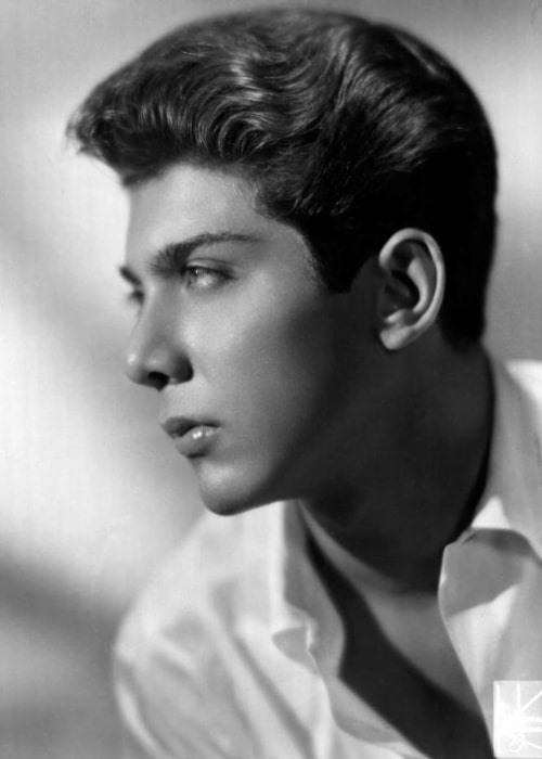 Paul Anka as seen in a black-and-white publicity picture from 1961
