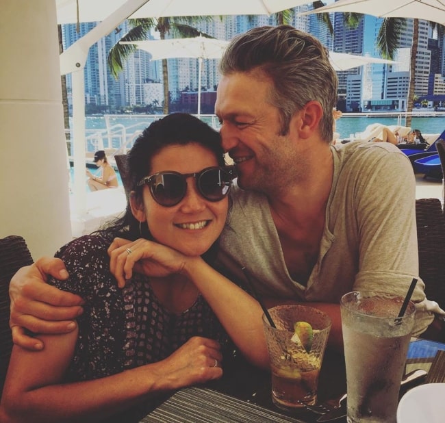 Peter Scanavino with his wife in December 2019