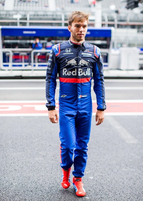 Pierre Gasly on the sidelines of the Mexican GP in October 2019