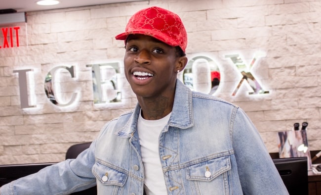 Quando Rondo as seen while smiling for a picture at Icebox in 2019