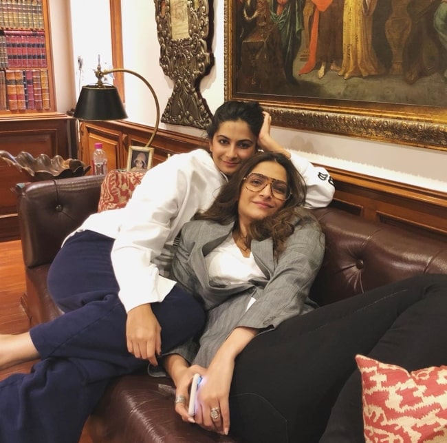 Rhea Kapoor caught with her sister in July 2019