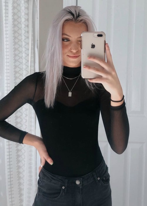 Riley Hubatka in a selfie as seen in October 2019