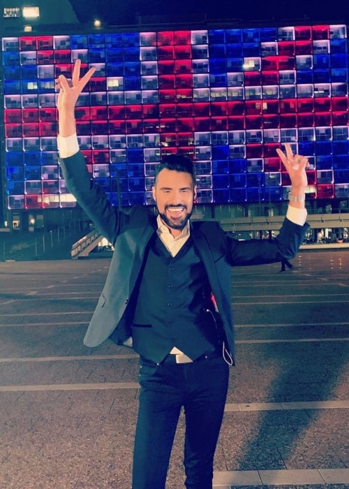 Rylan Clark-Neal as sene in a picture taken during the semi-finals of the 2019 Eurovision Song Contest