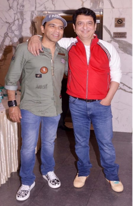 Sajid Nadiadwala with Farhad Samji at the screening of Housefull 4 in 2019.