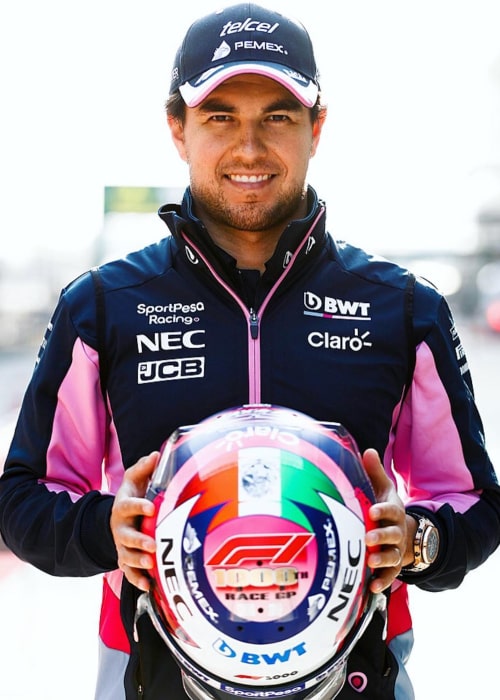 Sergio Pérez on the sidelines of the Chinese GP in April 2019