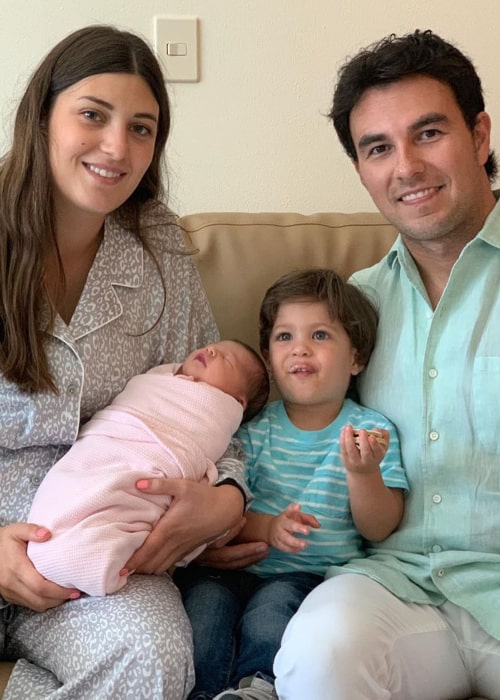 Sergio Pérez with his family, as seen in September 2019