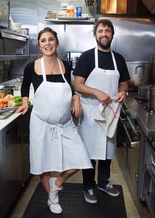 Shiri Appleby and Jon Shook, as seen in May 2018