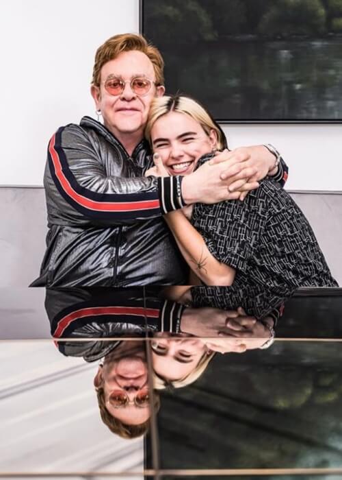 Stella Rose Bennett as seen in a picture taken with veteran singer and songwriter Elton John on March 6, 2020