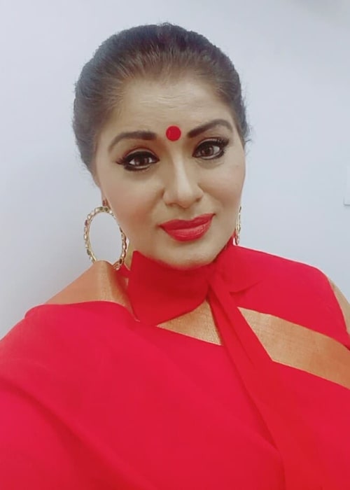 Sudha Chandran in an Instagram selfie from October 2019