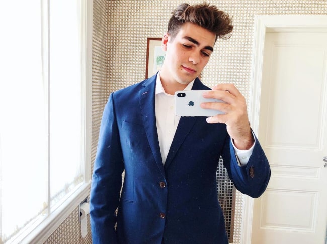 Thomas Petrou in an Instagram selfie from July 2018