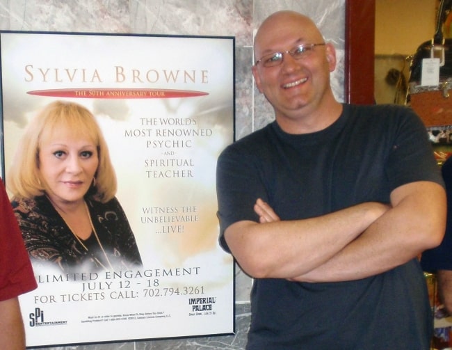 Writer Ben Radford at the Sylvia Browne protest during TAM2012