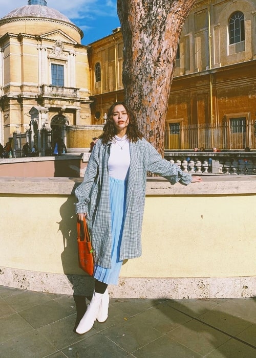 Yassi Pressman as seen while posing for a picture in Rome, Italy in November 2019