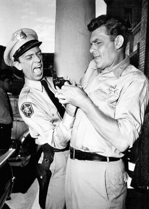 Actor Don Knotts and Andy Griffith