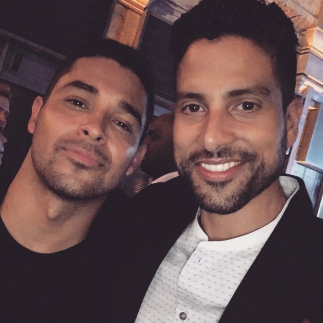 Adam Rodriguez (Right) as seen while taking a selfie alongside Wilmer Valderrama in August 2017