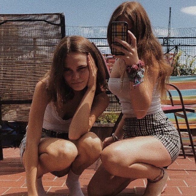 Aimée Laurence as seen in a selfie taken with her friend Oona Laurence in August 2019