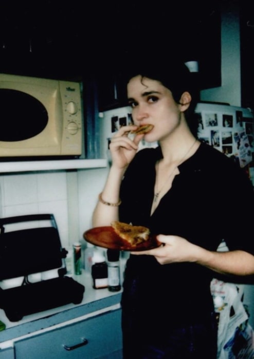 Alice Englert taking her lunch break in April 2020