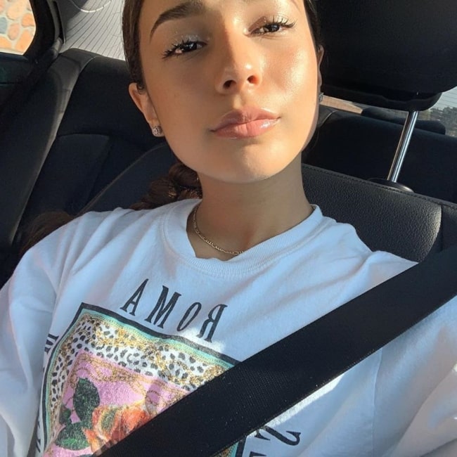 Angelic as seen in a selfie taken in Los Angeles, California in February 2020