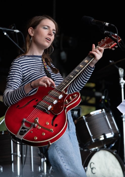 Angie McMahon performing during an event in July 2019