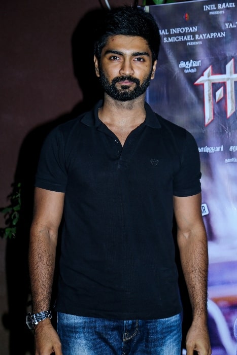 Atharvaa pictured at Eetti Success Meet in December 2015