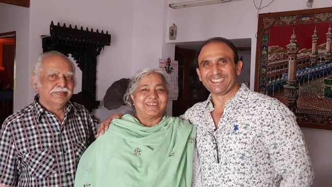 Bikramjeet Kanwarpal with his family friends in April 2018