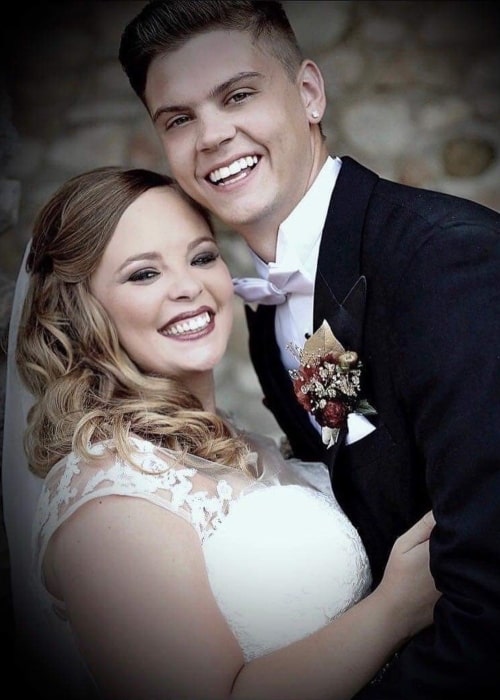 Catelynn Baltierra as seen in a picture taken with her husband in Tyler Baltierra in the past