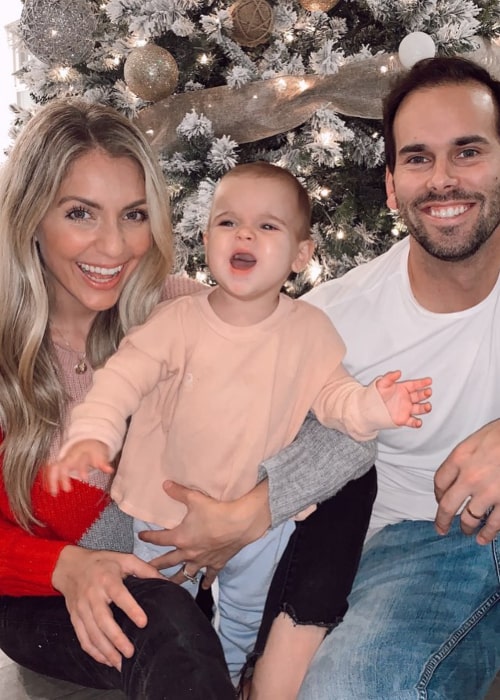 Chantelle Paige with her husband and daughter, as seen in December 2019