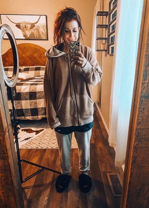 Chelsea Houska as seen in a selfie taken in March 2020