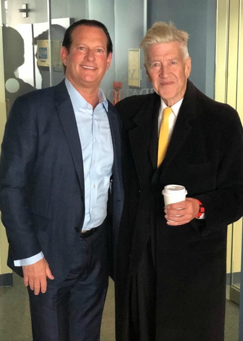 David Lynch (Right) and Mark Axelowitz as seen in November 2019