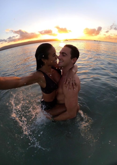 Eryn Krouse taking a selfie along with Michael Bailey at Club Med Michès Playa Esmeralda in December 2019