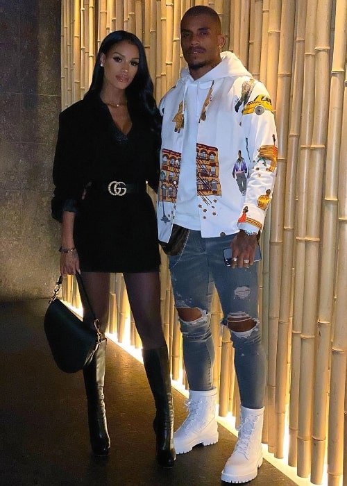 Fanny Neguesha as seen while posing for a picture alongside her partner at Zuma Istinyepark in February 2020
